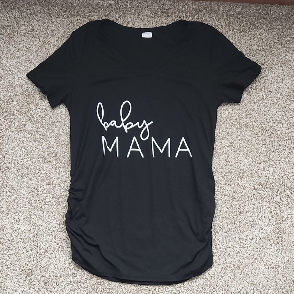 Black Maternity 'Baby Mama' T-Shirt